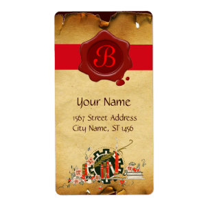 GRADUATION PARCHMENT AND RED WAX SEAL MONOGRAM