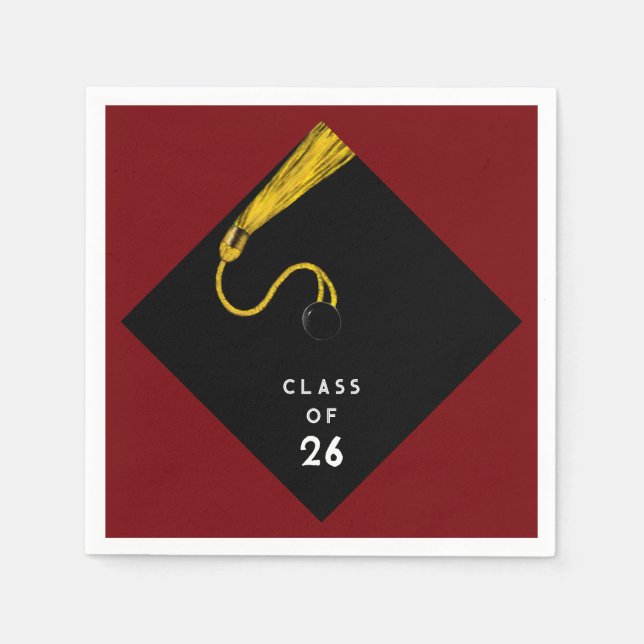 Graduation Party 2025 Maroon Napkins (Front)