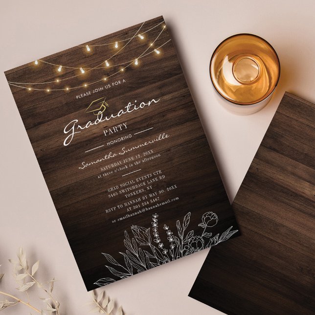 Graduation Party 2026 Rustic Invitation (Creator Uploaded)