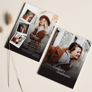 Graduation Party 5 Photos Modern Grad 2025 Invitation