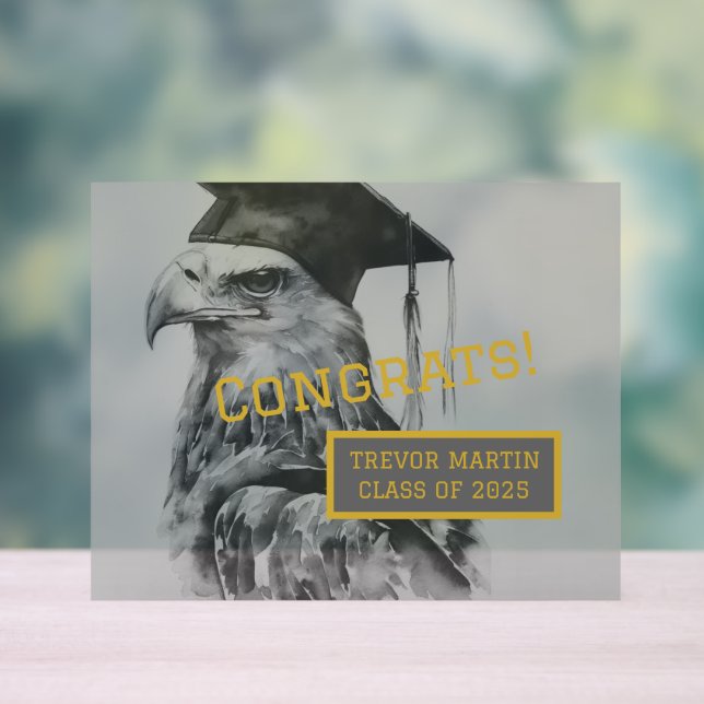 Graduation Party Acrylic Sign | Eagle (Neutral)
