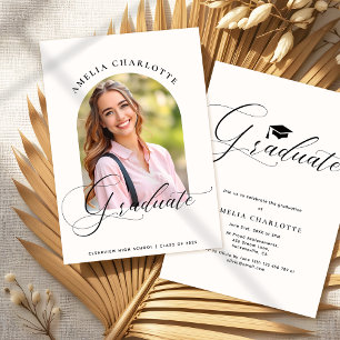 Graduation Party Arch Photo Invite Announcement