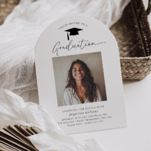Graduation Party Arched Photo Invitation
