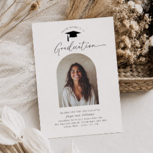 Graduation Party Arched Photo Invitation