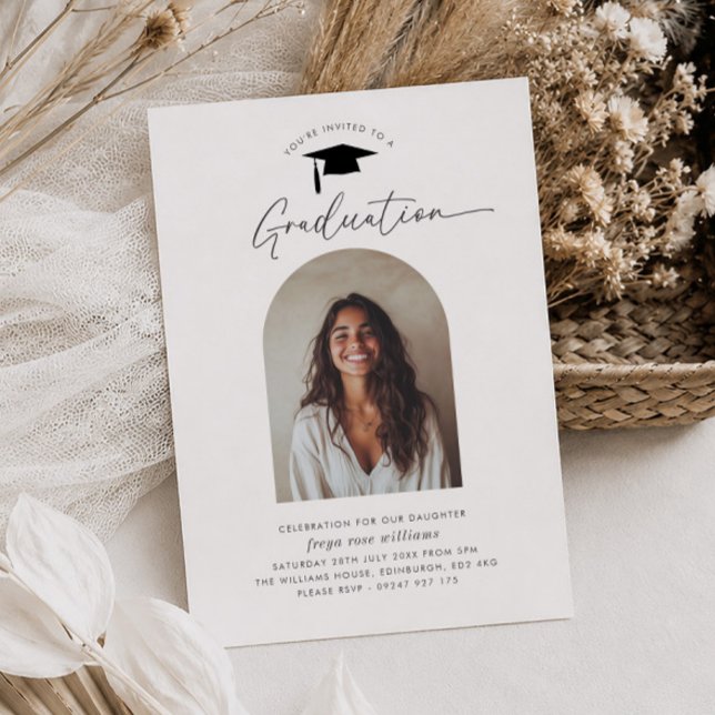 Graduation Party Arched Photo Invitation (Zazzle Graduation Party Arched Photo Invitation)