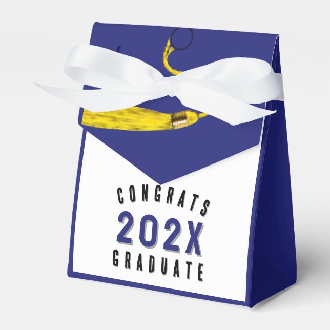 Graduation Party Blue Favour Box (Front Side)
