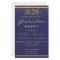Graduation party blue gold 2025 budget invitation