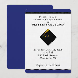 Graduation Party Blue Invitation