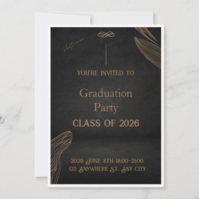 Graduation Party Celebration – A Stylish Milestone Invitation (Front)