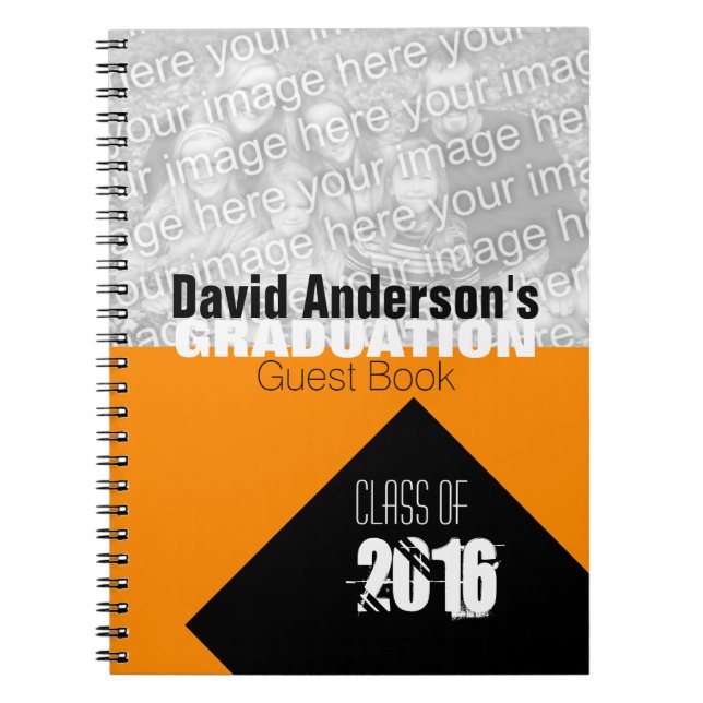 Graduation Party Class of 2018 Custom O Guest Book (Front)