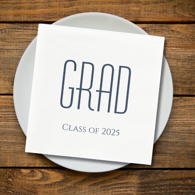 Graduation Party Class of 2024 Minimalist  Napkin (Creator Uploaded)