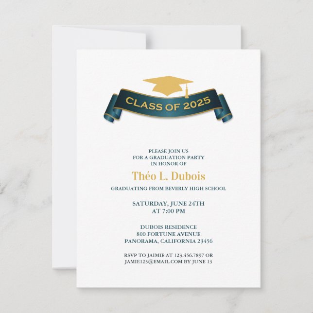 Graduation Party Class of 2025 Invitation (Front)