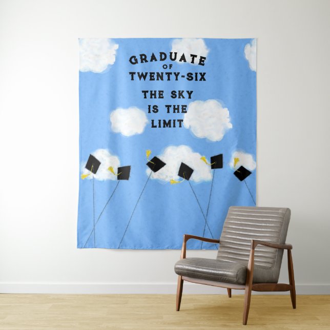 Graduation Party Class of 2025 Photo Backdrop Tapestry (In Situ)