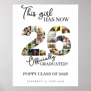 graduation party class of 2026 photo montage sign