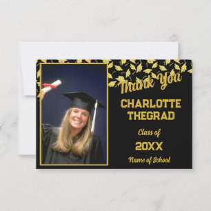 Graduation Party Congratulations Personalise Photo Thank You Card