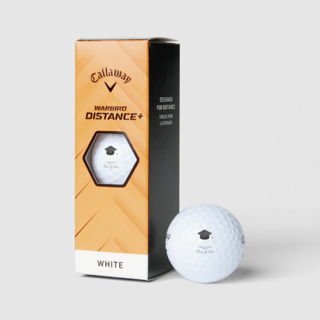 Graduation Party Customisable Class Year Timeless  Golf Balls (Packaging)