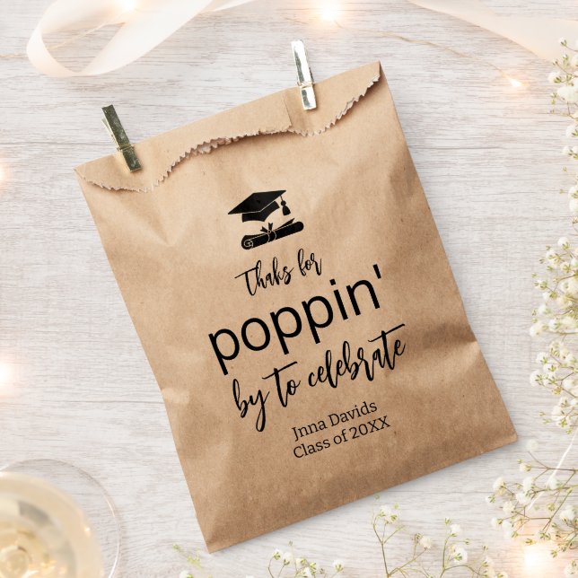  Graduation Party Decor Popcorn Class of 2025 Favour Bags (Clipped)