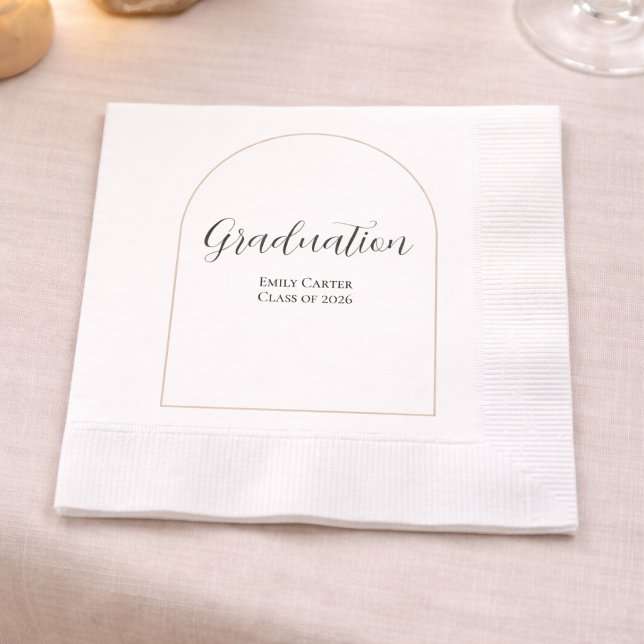  Graduation Party  | Elegant Script Napkin (Creator Uploaded)