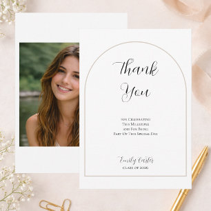 Graduation Party    Elegant Script Thank You Card