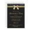 Graduation Party Faux Sequins Bow Black Gold