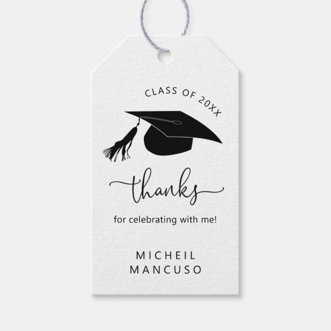  Graduation Party Favour Tag - High School College (Front)