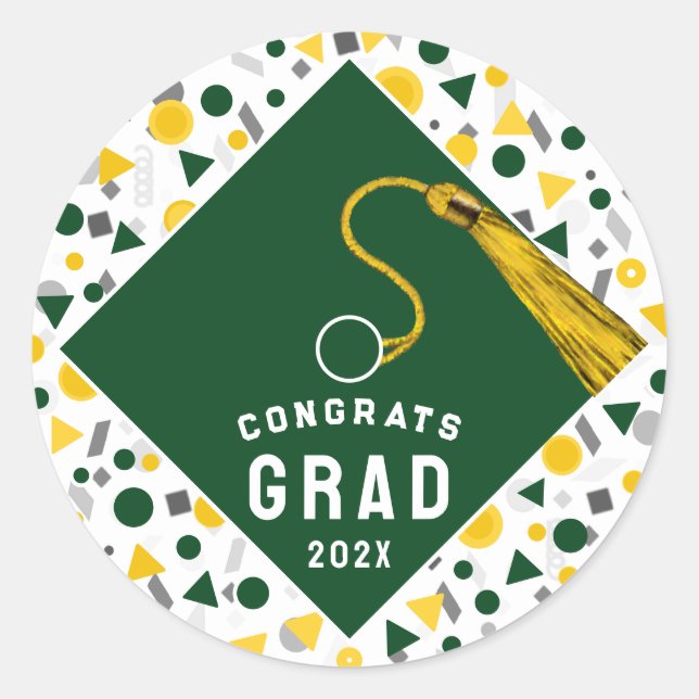 Graduation Party Favours Classic Round Sticker (Front)