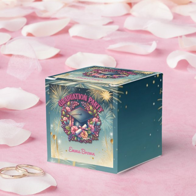 Graduation Party Floral Party Favour Box (Wedding)