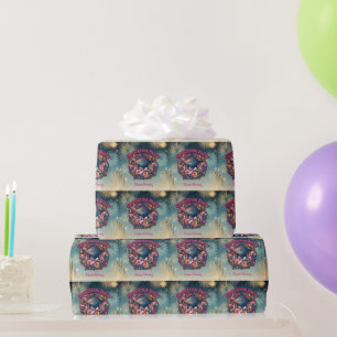 Graduation Party Floral Party Wrapping Paper