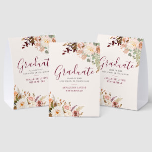 Graduation Party Floral Watercolor Script