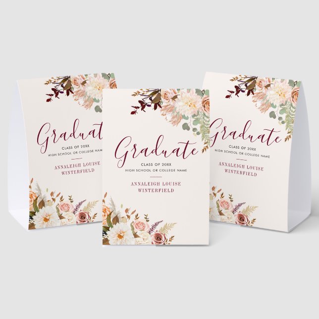 Graduation Party Floral Watercolor Script (Insitu(Multi))