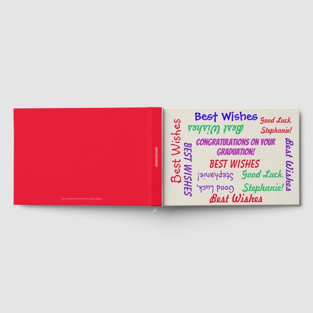 Graduation Party Fun Colorful Name Guest Book (Full)
