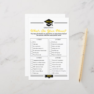 Graduation Party Game - What's On Your Phone?
