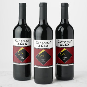 Graduation Party Gift Wine Label