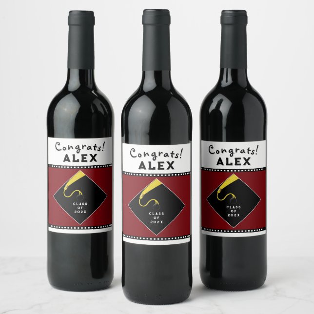 Graduation Party Gift Wine Label (Bottles)