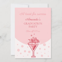 Graduation Party Girly Bubble in Pink