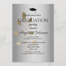 Graduation Party Gold and Silver Elegant