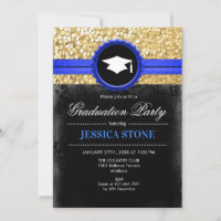 Graduation Party - Gold Black Royal Blue
