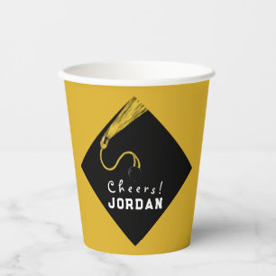 Graduation Party Gold Paper Cups