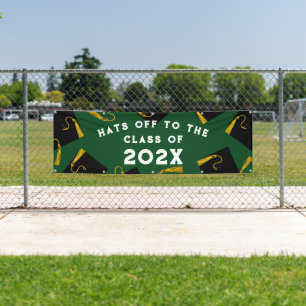 Graduation Party Green Congrats Banner