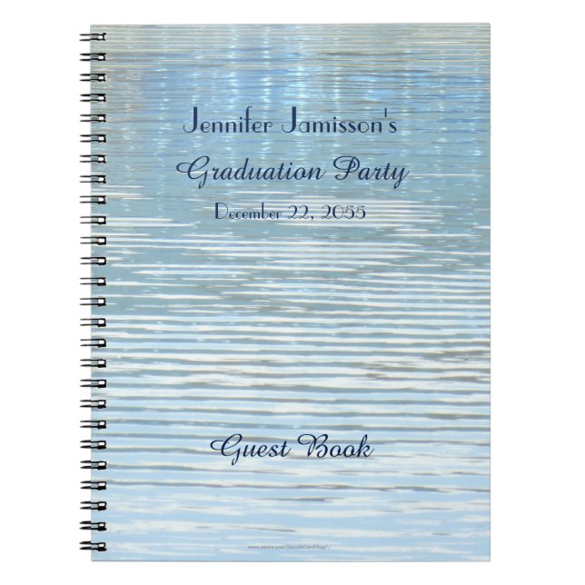 Graduation Party Guest Book Abstract Reflection (Front)