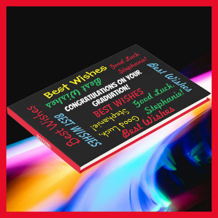 Graduation Party Guest Book Fun Colourful