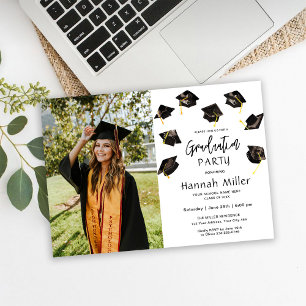 Graduation Party Happy Hats Photo Invitation