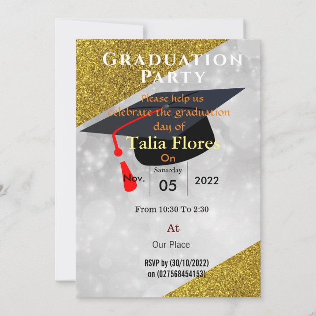 Graduation party Invitation (Front)