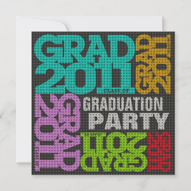 Graduation Party Invitation 2011 Multi Colour (Front)