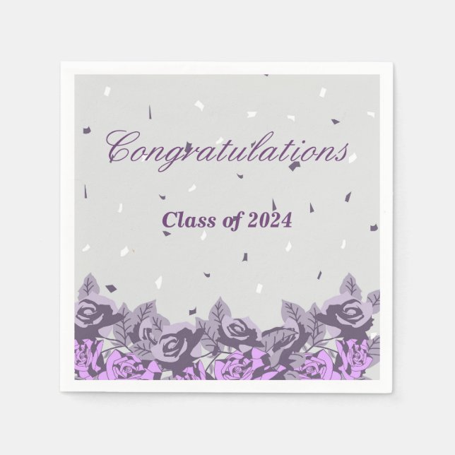 Graduation party invitation 2024 napkin (Front)