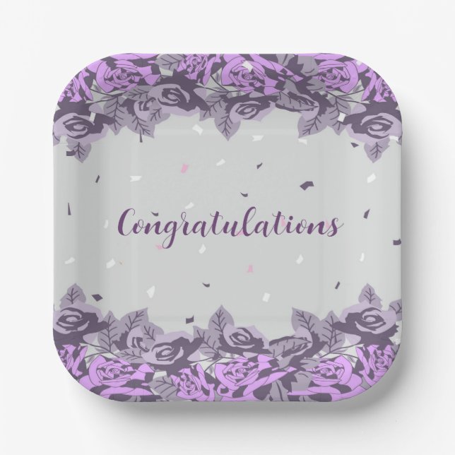 Graduation party invitation 2024 paper plate (Front)