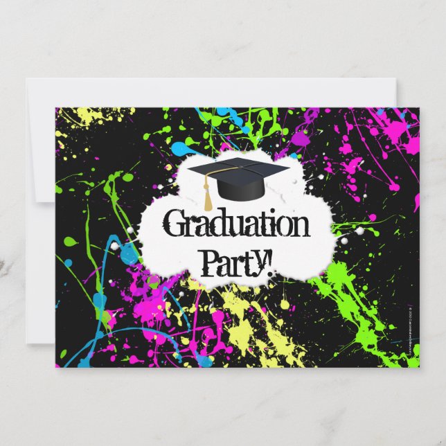 Graduation Party Invitation Art Major Grad Party (Front)