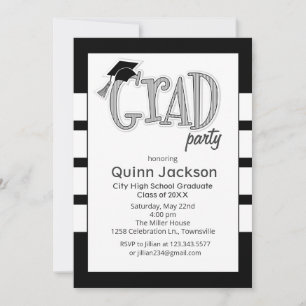 Graduation Party Invitation Black