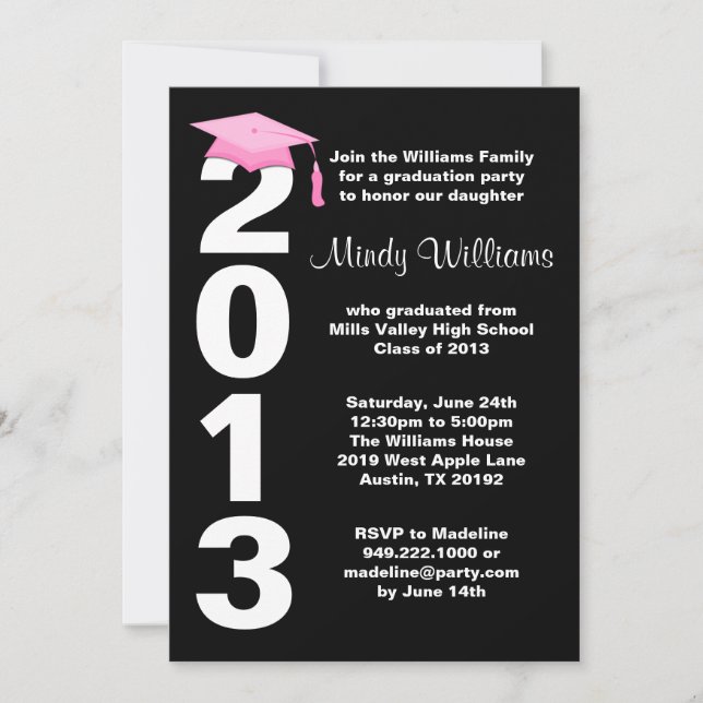 Graduation Party Invitation Class of 2013 (Front)