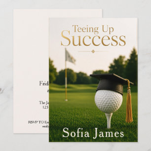 Graduation Party Invitation Golf Theme